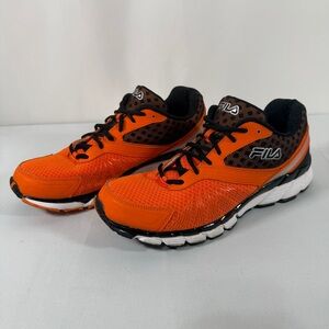 Fila, size 12, Orange and Black Men's Athletic Running Shoes